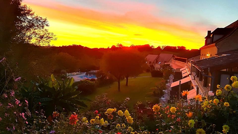 Coucher de soleil jardin