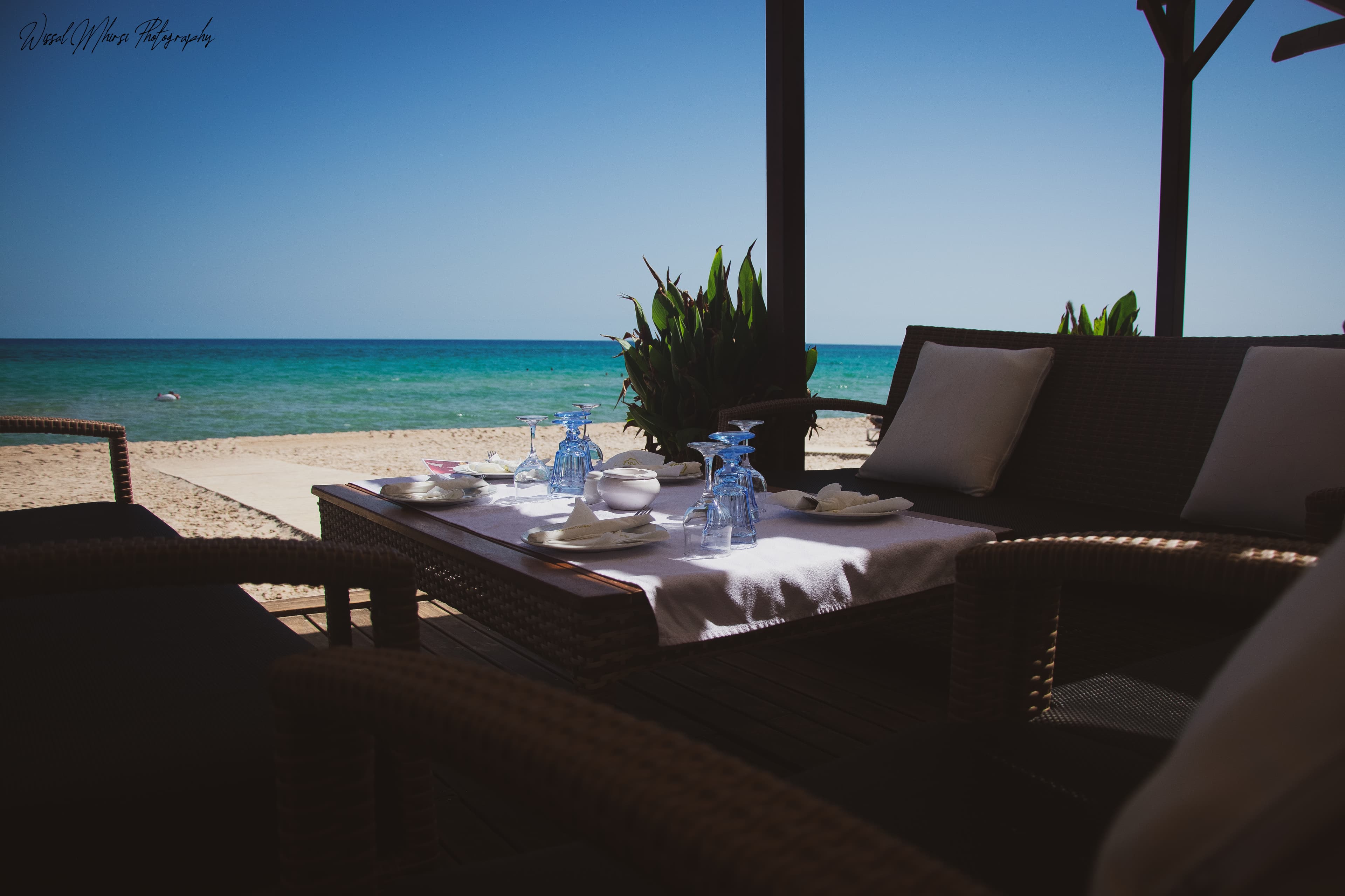 Table restaurant bord de plage