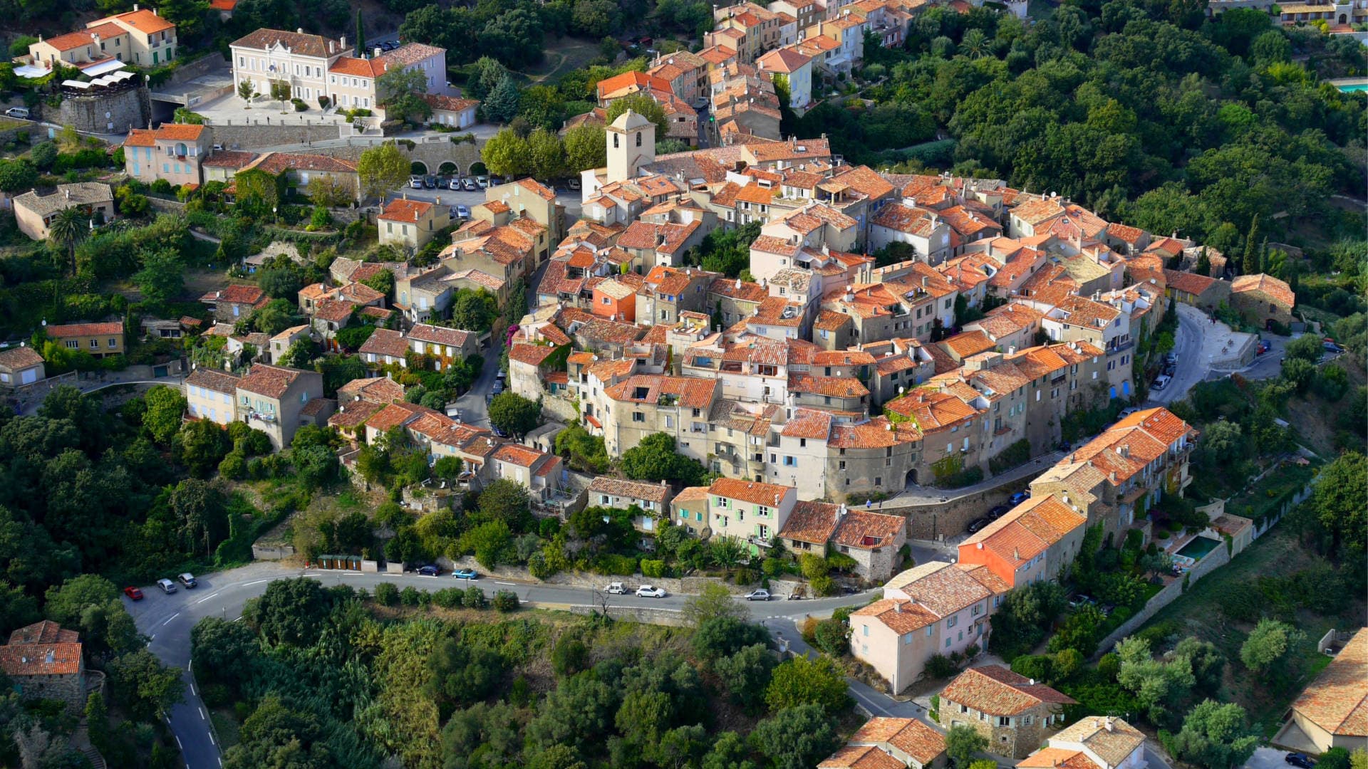Vue aérienne du village